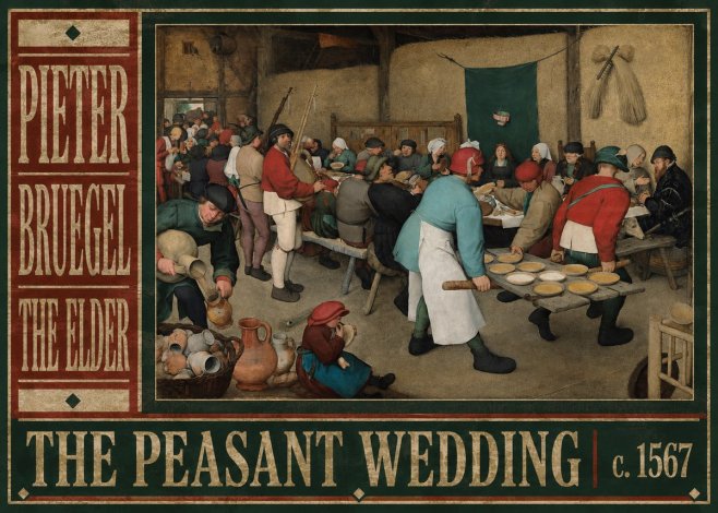 Pieter Bruegel The Peasant Wedding II No6 - Poszter