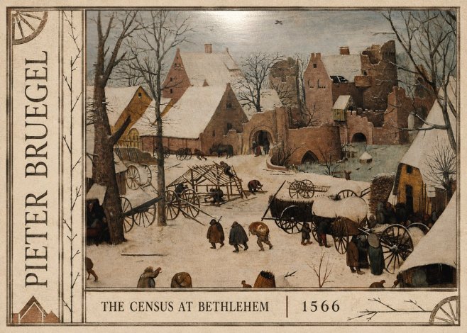Pieter Bruegel The Census at Bethlehem I No2 - Poszter