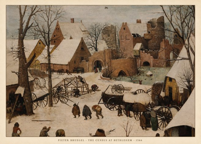 Pieter Bruegel The Census at Bethlehem I No5 - Poszter