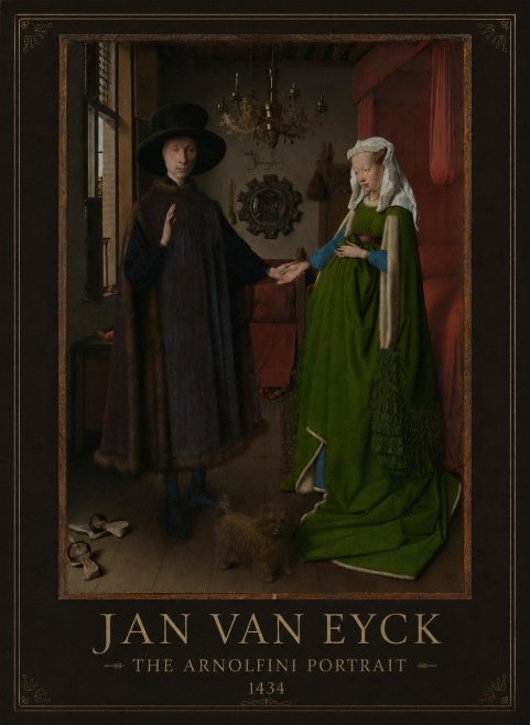 Jan van Eyck The Arnolfini Portrait II No1 - Poszter