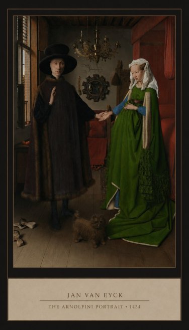 Jan van Eyck The Arnolfini Portrait II No5 - Poszter