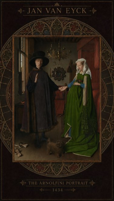 Jan van Eyck The Arnolfini Portrait II No6 - Poszter