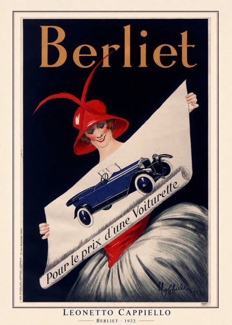 Leonetto Cappiello Berliet - Pour Le Prix D'une Voiturette No6 - Poszter