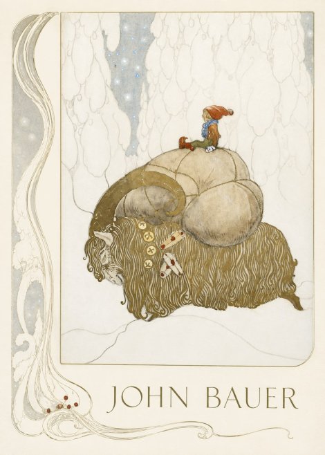 John Bauer The Boy and the Musk Ox No2 - Poszter