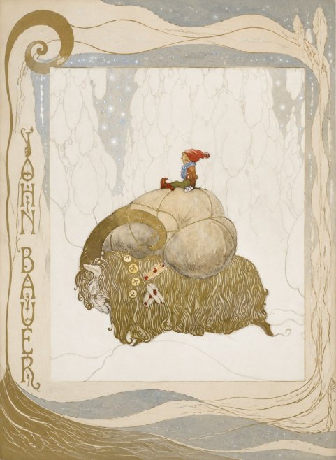 John Bauer The Boy and the Musk Ox No6 - Poszter