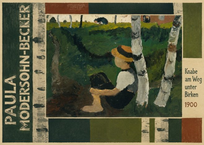 Paula Modersohn-Becker Knabe Am Weg Unter Birken No3 - Poszter
