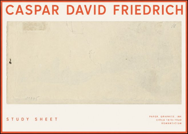 Caspar David Friedrich Study Sheet No2 - Poszter