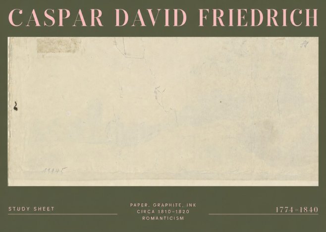 Caspar David Friedrich Study Sheet No4 - Poszter