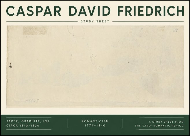 Caspar David Friedrich Study Sheet No6 - Poszter