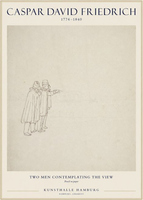 Caspar David Friedrich Two Men Contemplating the View No1 - Poszter