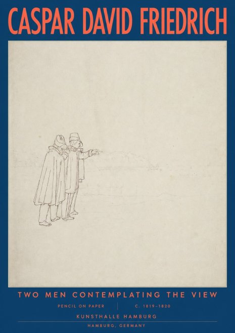 Caspar David Friedrich Two Men Contemplating the View No2 - Poszter