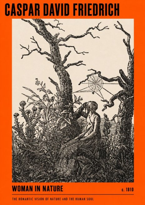 Caspar David Friedrich Woman in Nature No2 - Poszter