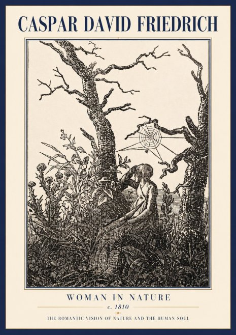 Caspar David Friedrich Woman in Nature No3 - Poszter
