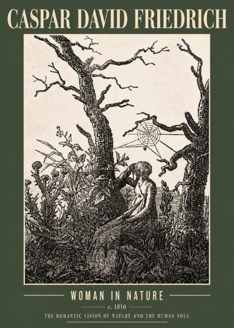 Caspar David Friedrich Woman in Nature No4 - Poszter