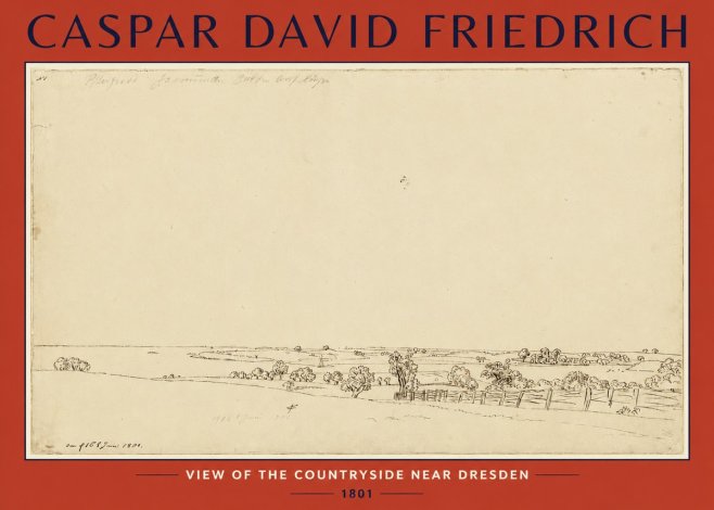 Caspar David Friedrich View of the Countryside Near Dresden No2 - Poszter