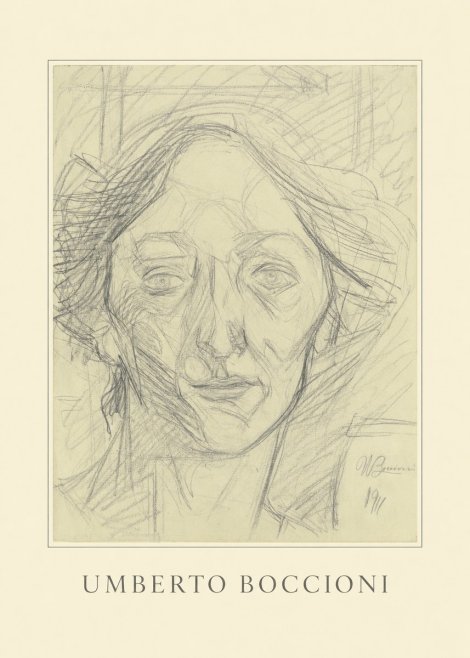 Umberto Boccioni Head of a Woman No3 - Poszter
