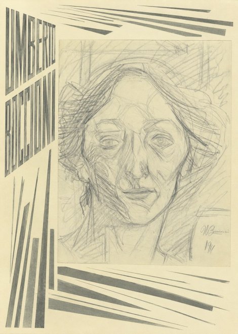 Umberto Boccioni Head of a Woman No4 - Poszter