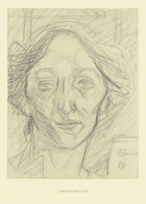 Umberto Boccioni Head of a Woman No5 - Poszter