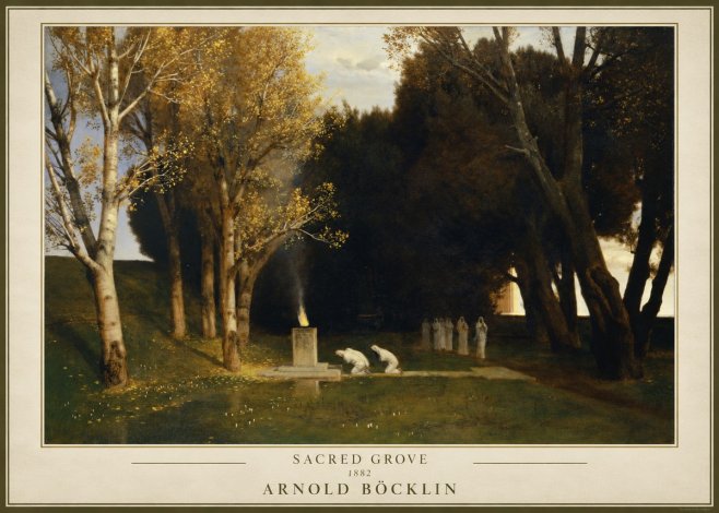 Arnold Böcklin Sacred Grove I No1 - Poszter