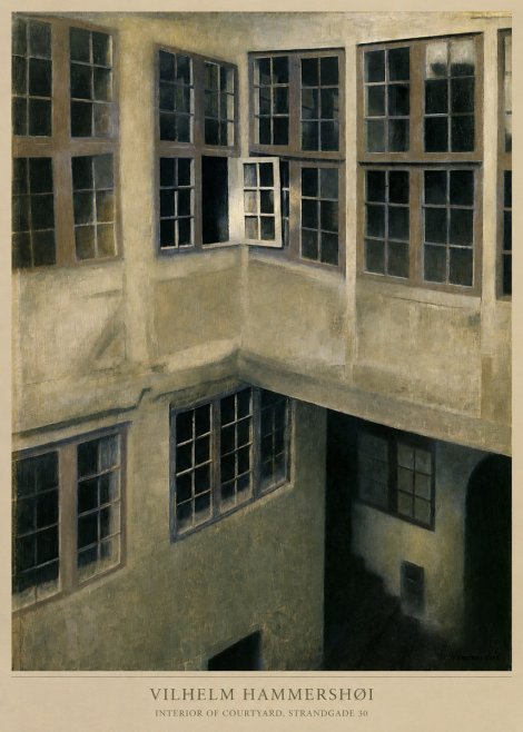 Vilhelm Hammershøi Interior of Courtyard, Strandgade 30 No6 - Poszter