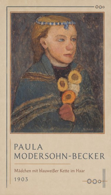 Paula Modersohn-Becker Mädchen Mit Blauweißer Kette Im Haar No1 - Poszter