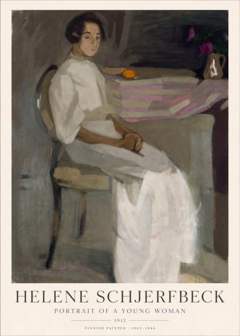 Helene Schjerfbeck Portrait of a Young Woman No1 - Poszter