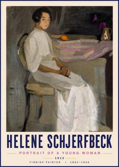 Helene Schjerfbeck Portrait of a Young Woman No4 - Poszter