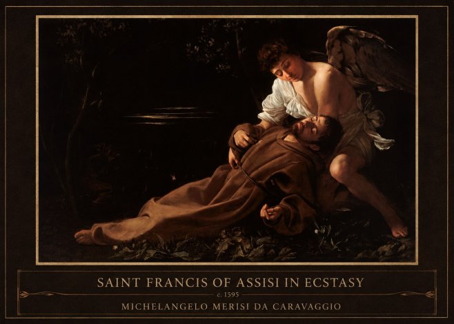 Michelangelo Merisi da Caravaggio Saint Francis of Assisi in Ecstasy No6 - Poszter