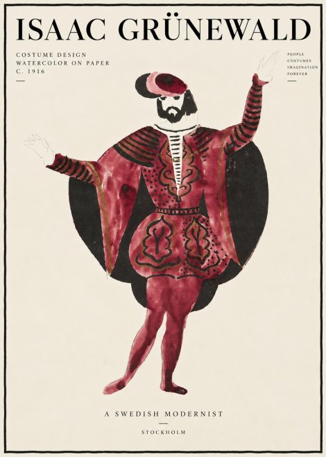 Isaac Grünewald Costume Design II No6 - Poszter