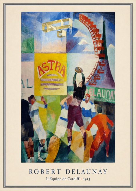 Robert Delaunay L'équipe De Cardiff - 1913 No3 - Poszter