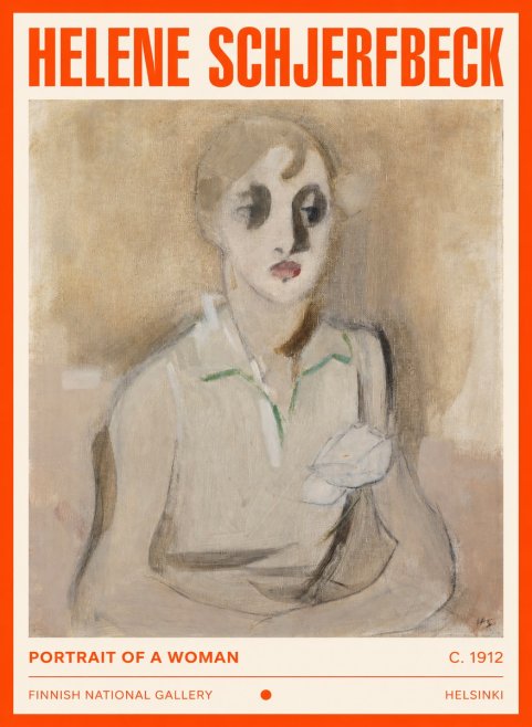Helene Schjerfbeck Portrait of a Woman I No2 - Poszter