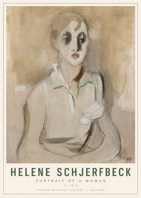 Helene Schjerfbeck Portrait of a Woman I No6 - Poszter