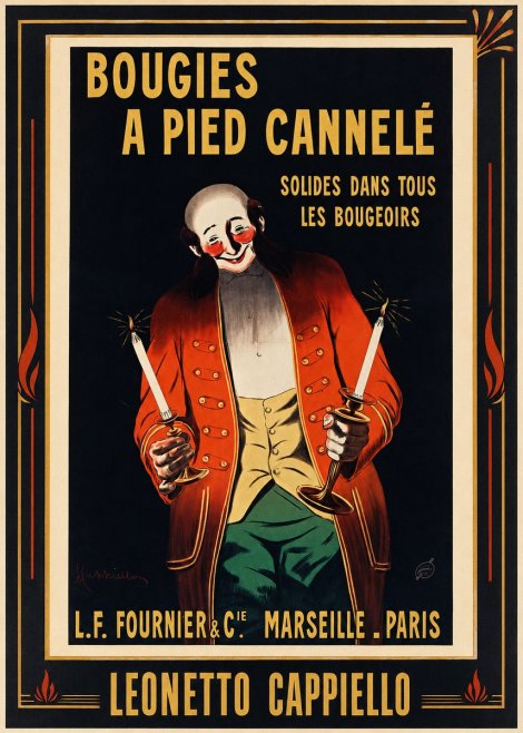 Leonetto Cappiello Bougies a Pied Cannelé No1 - Poszter