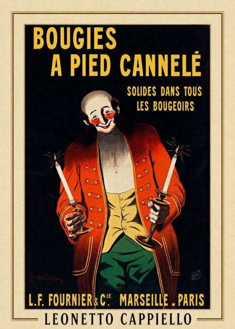 Leonetto Cappiello Bougies a Pied Cannelé No3 - Poszter