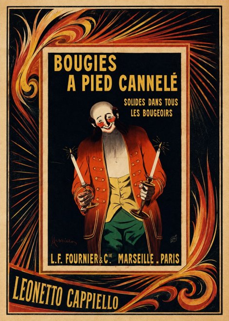 Leonetto Cappiello Bougies a Pied Cannelé No4 - Poszter