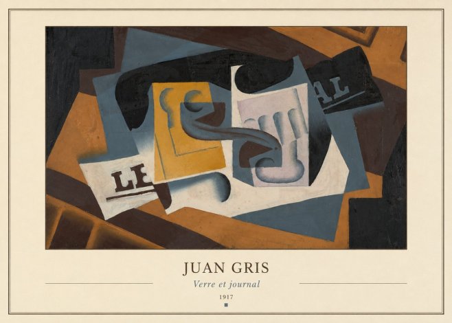 Juan Gris Verre Et Journal No4 - Poszter
