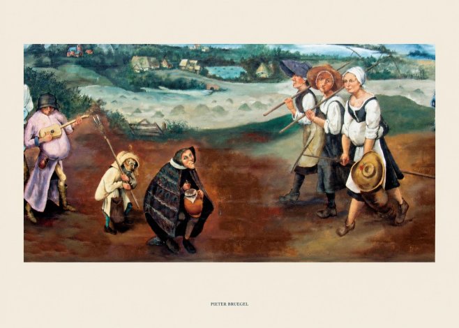 Pieter Bruegel Flemish Peasant Scene No6 - Poszter