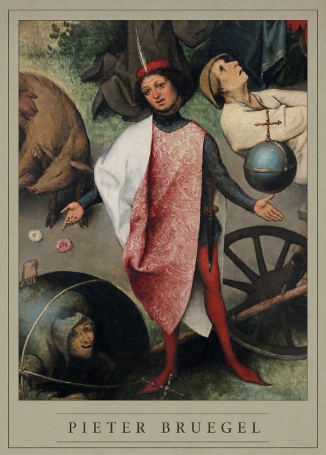 Pieter Bruegel Netherlandish Proverbs II No4 - Poszter