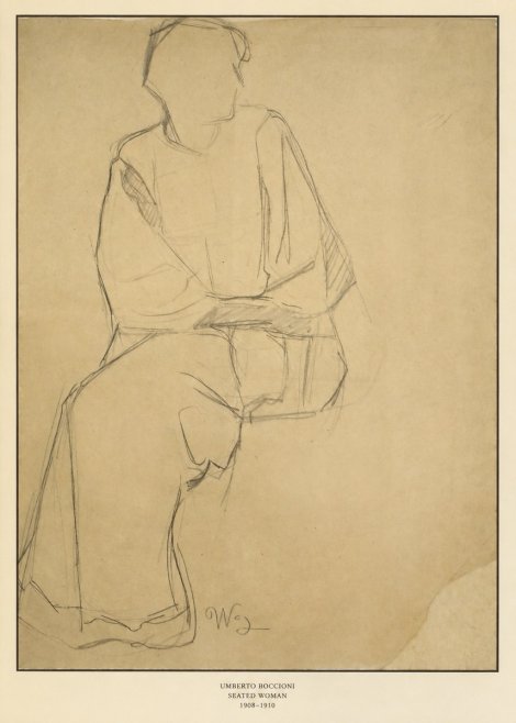 Umberto Boccioni Seated Woman No5 - Poszter
