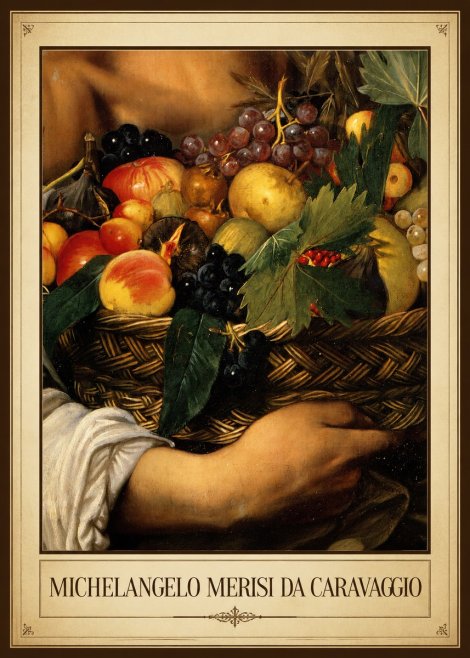 Michelangelo Merisi da Caravaggio Basket of Fruit No1 - Poszter
