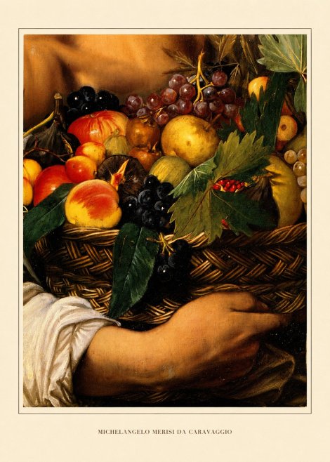 Michelangelo Merisi da Caravaggio Basket of Fruit No6 - Poszter