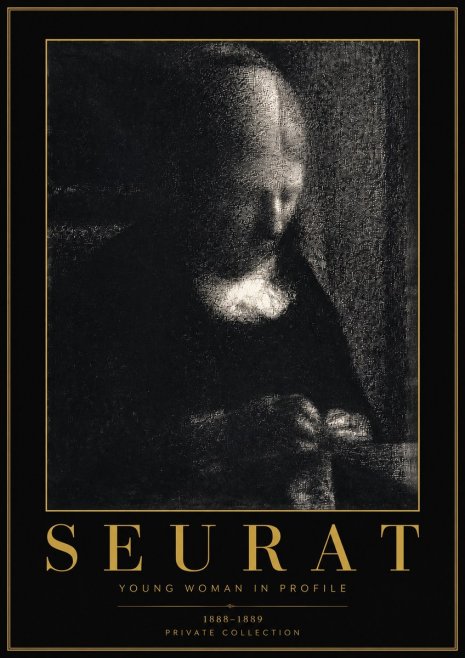 Seurat Young Woman in Profile No4 - Poszter