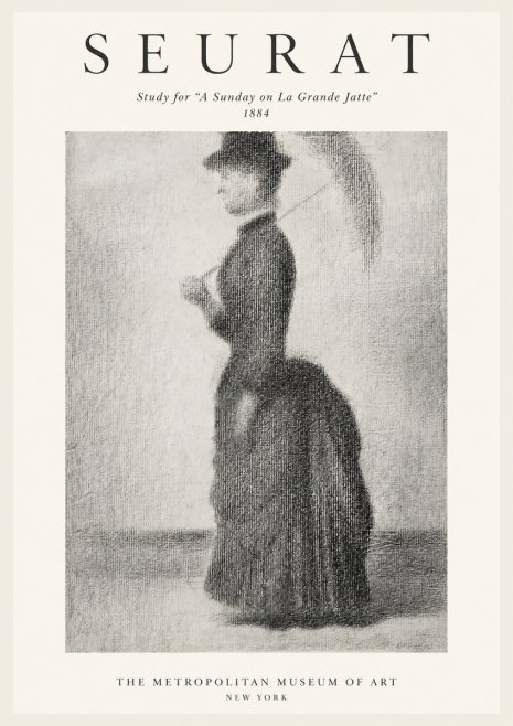 Seurat Study for "a Sunday on La Grande Jatte" No1 - Poszter
