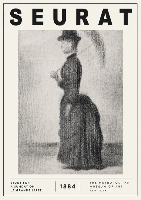 Seurat Study for "a Sunday on La Grande Jatte" No2 - Poszter