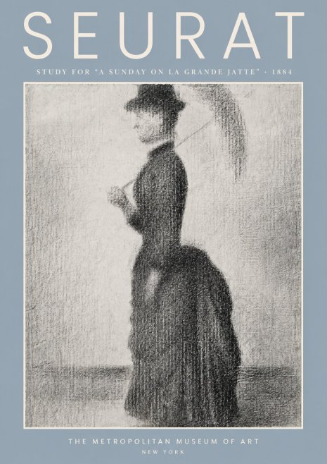 Seurat Study for "a Sunday on La Grande Jatte" No3 - Poszter
