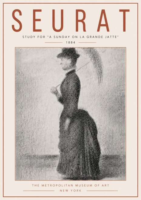 Seurat Study for "a Sunday on La Grande Jatte" No6 - Poszter