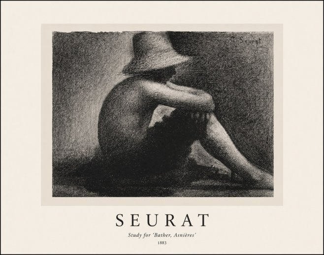 Seurat Study for 'Bather, Asnières' No1 - Poszter