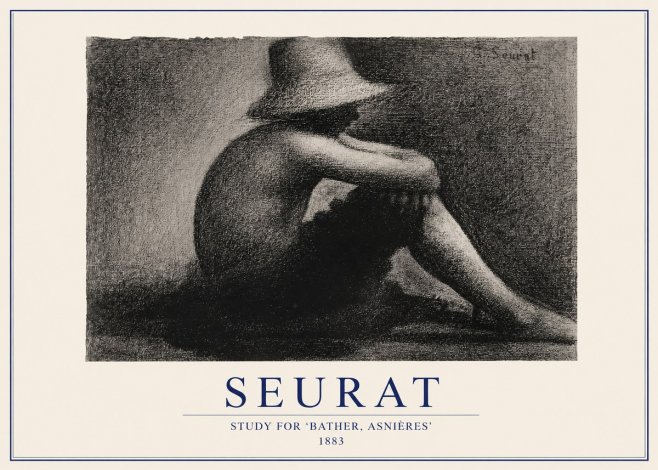 Seurat Study for 'Bather, Asnières' No2 - Poszter