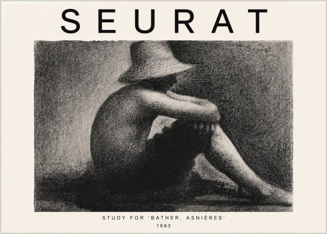 Seurat Study for 'Bather, Asnières' No3 - Poszter
