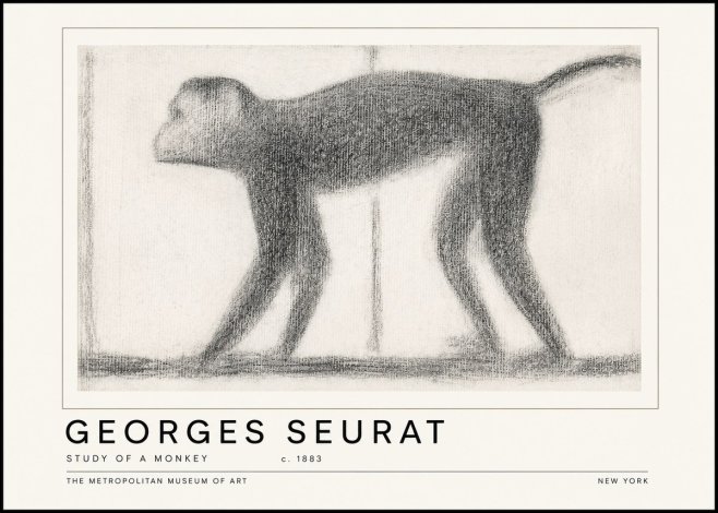 Seurat Study of a Monkey No6 - Poszter